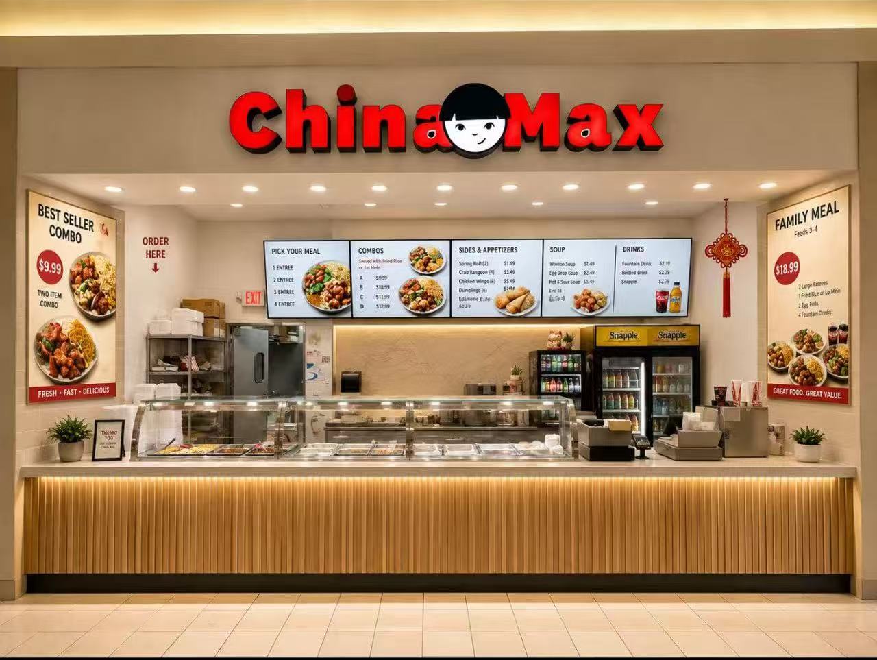 China Max restaurant storefront